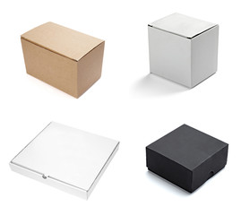 blank white box container