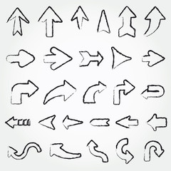 Vector arrows set