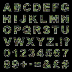 camouflage alphabet © Matthew Andrews