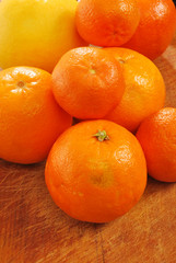 Oranges, grapefruits and tangerines
