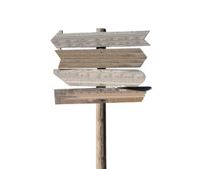 Old Blank Wood Arrow Sign
