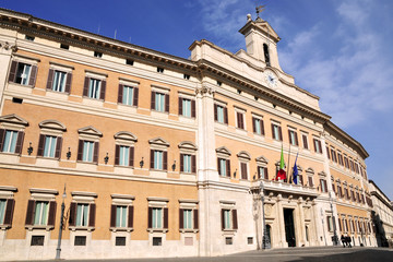 Fototapeta na wymiar Palazzo Montecitorio (Izba Deputowanych), Rzym