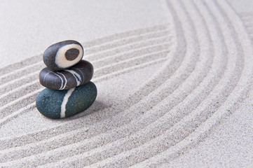 Fototapeta na wymiar Japanese zen garden stone