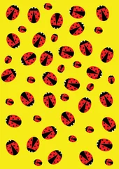 Acrylic prints Ladybugs Ladybugs background