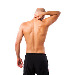 Sportler mit Nackenschmerzen