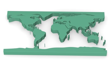 3d render of earth map