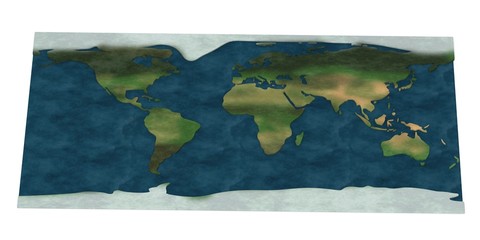 3d render of earth map