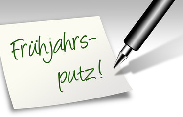 Notiz - Frühjahrsputz