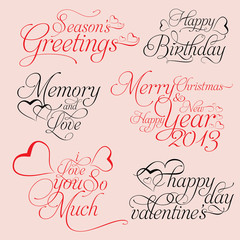 Holidays Text Vector