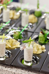 greek yogurt  with arugula rolls