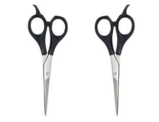 Professional Haircutting Scissors. Studio isolation on white.