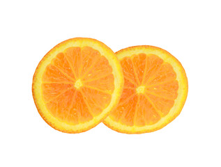 Slice of orange. isolated on white.