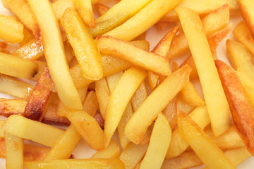 Photo of fried potatoes closeup