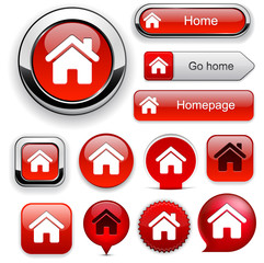 Home high-detailed web button collection.