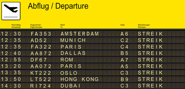 Streik am Flughafen