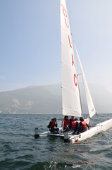 Naklejka premium Segeln - Largo di Garda, IT Mai 2011