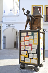 Callejon de la Inquisicion en Sevilla - obrazy, fototapety, plakaty