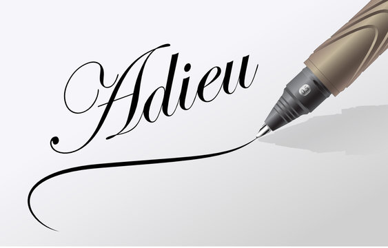 &eacute;crire Adieu