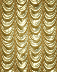 golden curtains