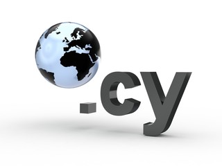 3D Domain cy mit Weltkugel