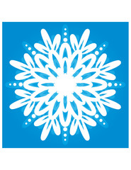 Snowflake winter background.