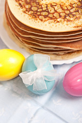 Easter eggs and pancakes