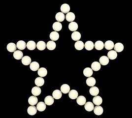 Precious Pearls star shape isolated