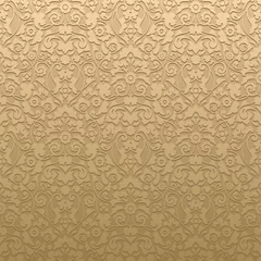 Nahtlose Damast-Muster 3D-Gold © Jan Engel