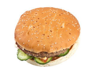 hamburger isolated on white