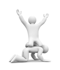 3d people success metaphor