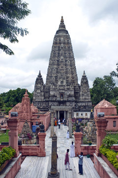 Mahabodhi temple in Bodhgaya, India