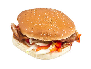 hamburger isolated on white