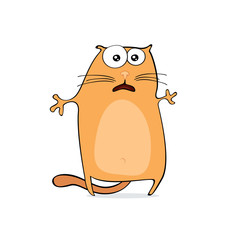 surprised cartoon cat