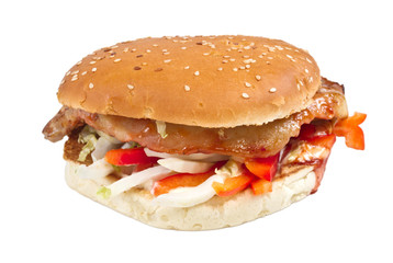 hamburger isolated on white