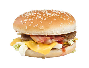hamburger isolated on white