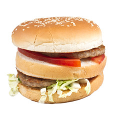 hamburger isolated on white