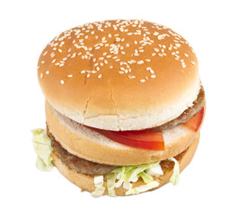 hamburger isolated on white