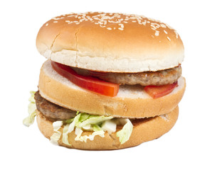 hamburger isolated on white