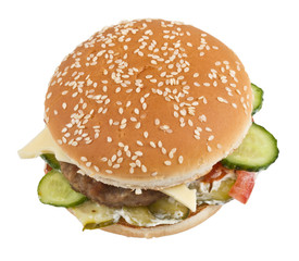 hamburger isolated on white