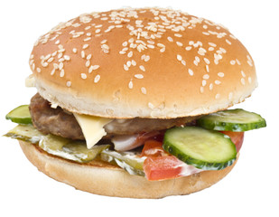 hamburger isolated on white