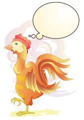 cock with bubble text