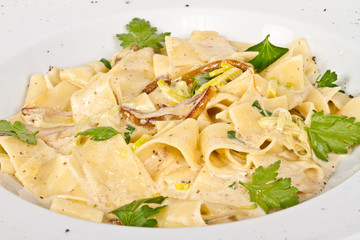 pasta with mushrooms and parmesan cheese