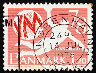 Postage stamp Denmark 1978 Handball player