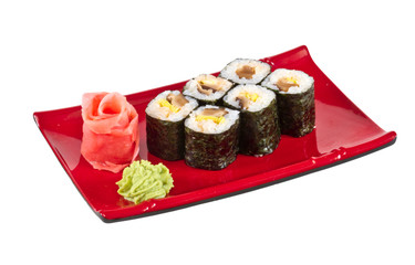 Sushi rolls made of mushroom