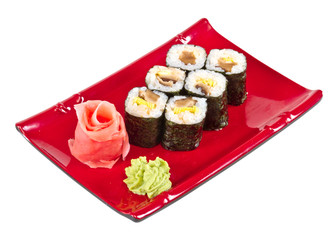 Sushi rolls made of mushroom