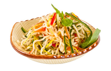 Japan salad with noodles and vegetables