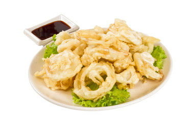 golden deep fried onion rings