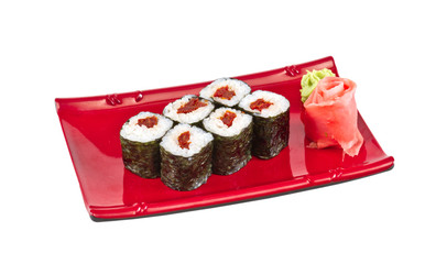 japan vegetarian roll with tomato