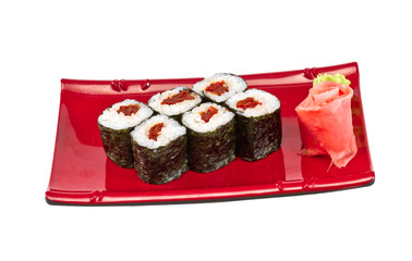 japan vegetarian roll with tomato
