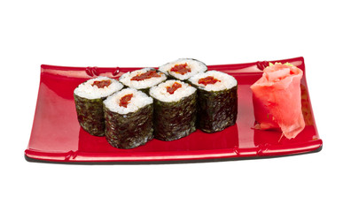 japan vegetarian roll with tomato